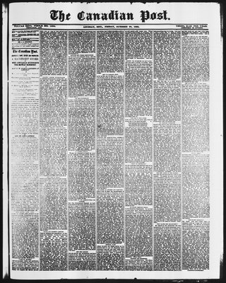 Canadian Post (Lindsay, ONT), 30 Oct 1885