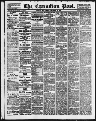 Canadian Post (Lindsay, ONT), 25 Dec 1885