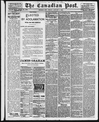 Canadian Post (Lindsay, ONT), 1 Jan 1886