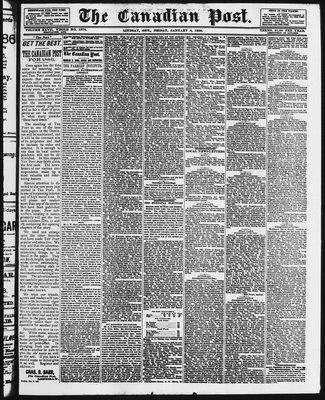 Canadian Post (Lindsay, ONT), 8 Jan 1886