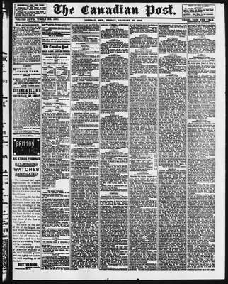 Canadian Post (Lindsay, ONT), 29 Jan 1886