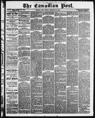 Canadian Post (Lindsay, ONT), 19 Feb 1886