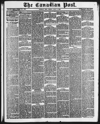 Canadian Post (Lindsay, ONT), 2 Jul 1886