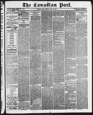 Canadian Post (Lindsay, ONT), 9 Jul 1886