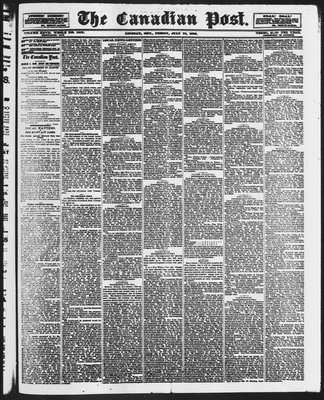 Canadian Post (Lindsay, ONT), 23 Jul 1886