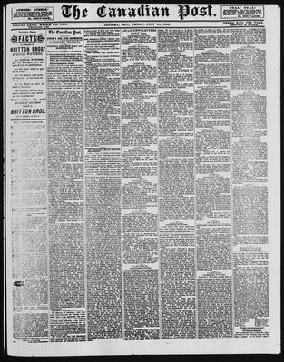 Canadian Post (Lindsay, ONT), 30 Jul 1886