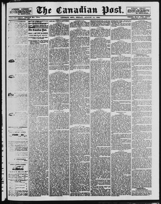 Canadian Post (Lindsay, ONT), 13 Aug 1886