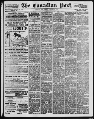 Canadian Post (Lindsay, ONT), 20 Aug 1886