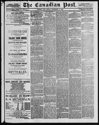 Canadian Post (Lindsay, ONT), 17 Sep 1886