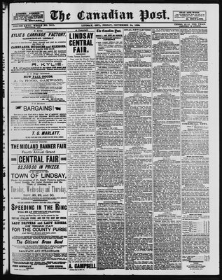 Canadian Post (Lindsay, ONT), 24 Sep 1886