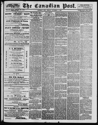 Canadian Post (Lindsay, ONT), 8 Oct 1886