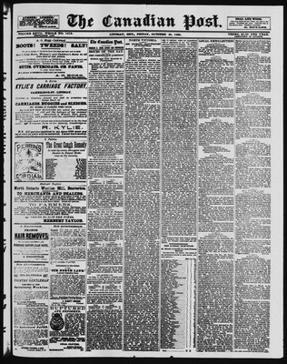 Canadian Post (Lindsay, ONT), 22 Oct 1886