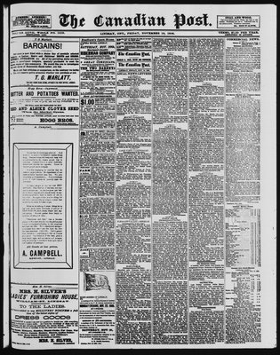 Canadian Post (Lindsay, ONT), 19 Nov 1886