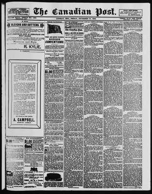 Canadian Post (Lindsay, ONT), 26 Nov 1886