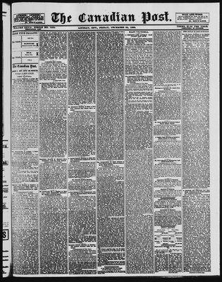 Canadian Post (Lindsay, ONT), 24 Dec 1886