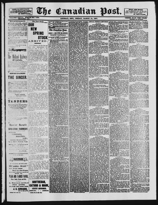 Canadian Post (Lindsay, ONT), 18 Mar 1887