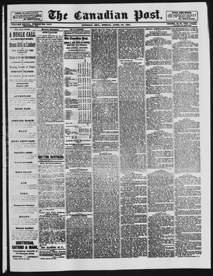 Canadian Post (Lindsay, ONT), 29 Apr 1887