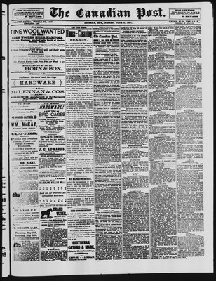 Canadian Post (Lindsay, ONT), 3 Jun 1887