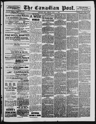 Canadian Post (Lindsay, ONT), 1 Jul 1887