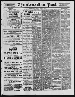 Canadian Post (Lindsay, ONT), 8 Jul 1887