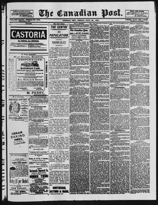 Canadian Post (Lindsay, ONT), 29 Jul 1887