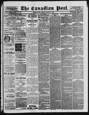 Canadian Post (Lindsay, ONT), 5 Aug 1887