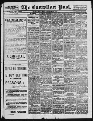 Canadian Post (Lindsay, ONT), 23 Sep 1887