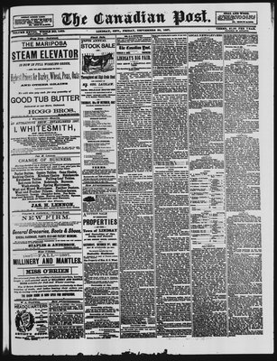 Canadian Post (Lindsay, ONT), 30 Sep 1887