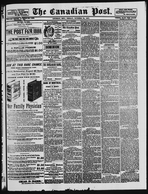 Canadian Post (Lindsay, ONT), 28 Oct 1887