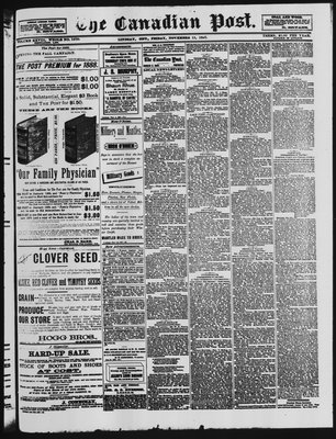 Canadian Post (Lindsay, ONT), 11 Nov 1887