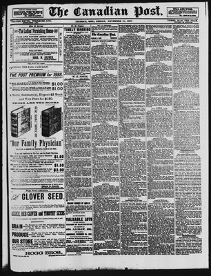 Canadian Post (Lindsay, ONT), 18 Nov 1887