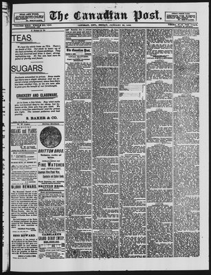 Canadian Post (Lindsay, ONT), 20 Jan 1888