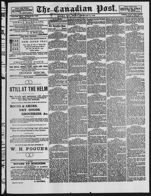 Canadian Post (Lindsay, ONT), 10 Feb 1888