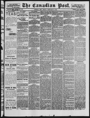 Canadian Post (Lindsay, ONT), 17 Feb 1888