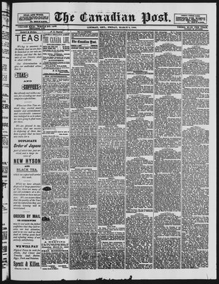 Canadian Post (Lindsay, ONT), 2 Mar 1888