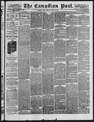 Canadian Post (Lindsay, ONT), 9 Mar 1888