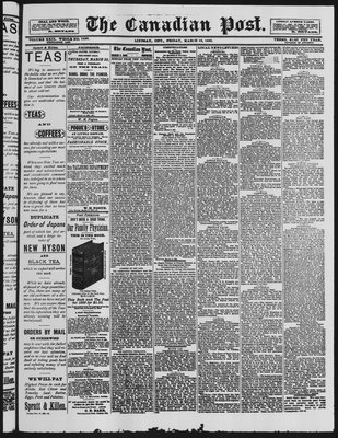 Canadian Post (Lindsay, ONT), 16 Mar 1888