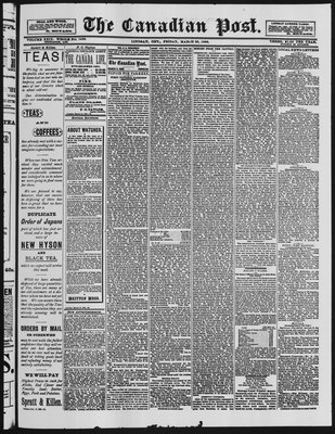 Canadian Post (Lindsay, ONT), 23 Mar 1888