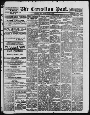 Canadian Post (Lindsay, ONT), 29 Jun 1888