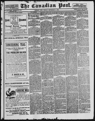 Canadian Post (Lindsay, ONT), 7 Sep 1888