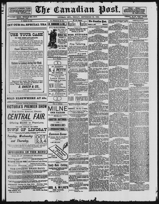 Canadian Post (Lindsay, ONT), 28 Sep 1888