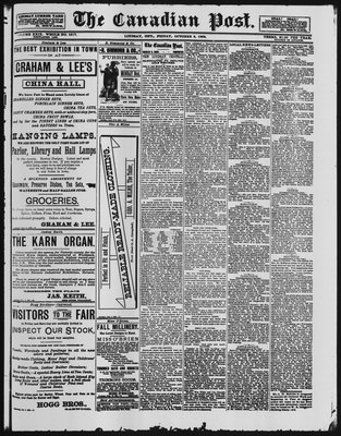 Canadian Post (Lindsay, ONT), 5 Oct 1888