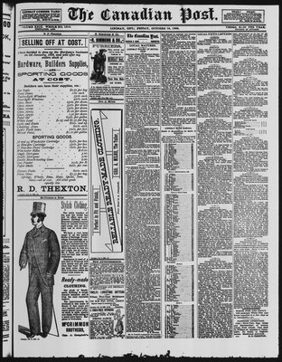 Canadian Post (Lindsay, ONT), 19 Oct 1888