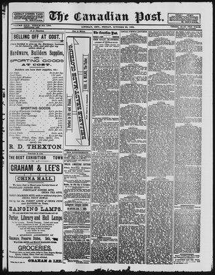 Canadian Post (Lindsay, ONT), 26 Oct 1888