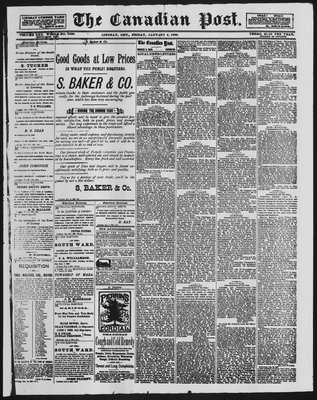 Canadian Post (Lindsay, ONT), 4 Jan 1889