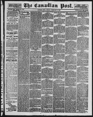 Canadian Post (Lindsay, ONT), 8 Feb 1889