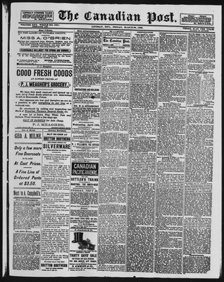 Canadian Post (Lindsay, ONT), 22 Mar 1889