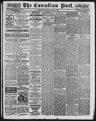 Canadian Post (Lindsay, ONT), 5 Apr 1889