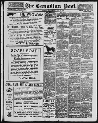 Canadian Post (Lindsay, ONT), 10 May 1889