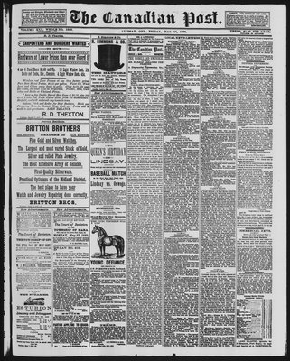 Canadian Post (Lindsay, ONT), 17 May 1889